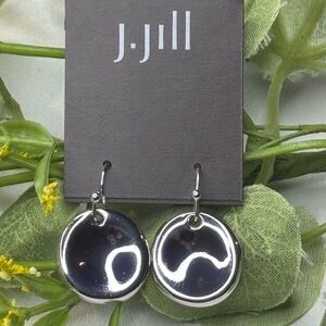 J. Jill Black and Silver Abstract Earrings